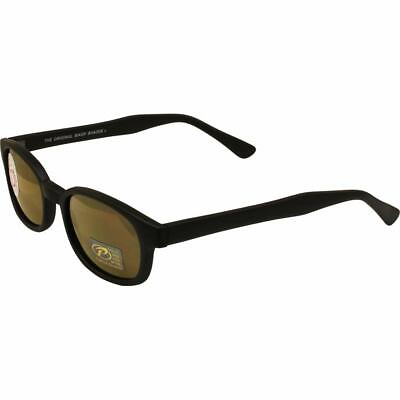 #ad Original KD#x27;s Biker Motorcycle Sunglasses Gold Mirror Lens Black Frame $13.25