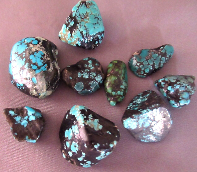 #ad ARIZONA TURQUOISE STONES 19mm X 17mm Up To 32mm X 25mm STABILIZED #412 $30.00