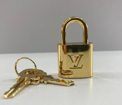 #ad Louis Vuitton PadLock Lock amp;2 Key Brass Shinny Gold Number 315 $43.79