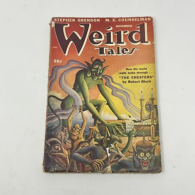 #ad Weird Tales Pulp November 1947 Vol.40#1 Matt Fox Cover The Cheaters Robert Bloch $89.98