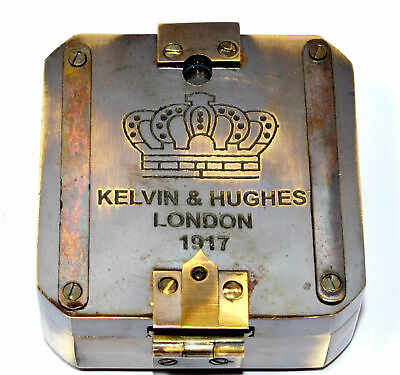 #ad SOLID BRASS KELVIN amp; HUGHES 1917 BRUNTON COMPASS ANTIQUE COMPASS VINTAGE GIFT $35.20