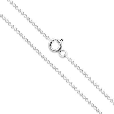 #ad Sterling Silver Ball Bead Chain Necklace quot;GENUINE 925quot; All Sizes Available NEW $10.29