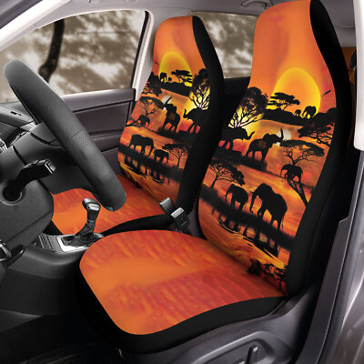 #ad Elephant Seat Car Cover Sunset African Desert Seat Protector Animal Wild Lovers $63.99