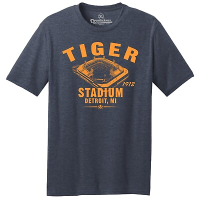 #ad Tiger Stadium 1912 Baseball TRI BLEND Tee Shirt Detroit Tigers $22.00