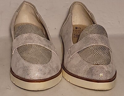 #ad Time amp; Tru White Bottom Gray Loafers with Faux Snake Skin Top Size 8.5 $21.60