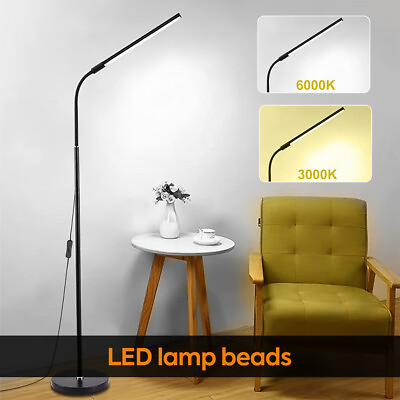 #ad LED Floor Lamp 360° Adjustable Gooseneck Standing Light Reading Office Bedroom $31.34