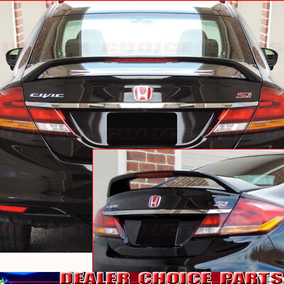 #ad #ad 2012 2013 2014 2015 Honda Civic 4D Si Factory Style Spoiler Wing W L GLOSS BLACK $63.05