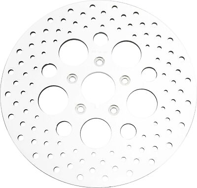 #ad HardDrive Drilled Vented Front Brake Rotor Stainless Steel Polished 144613 $138.56