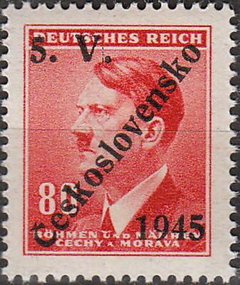 #ad Stamp Germany Czech Bohemia O080 WW2 3rd Reich Hitler Overprint MNH $5.95