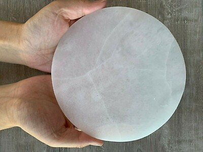 #ad Polished Selenite Circle Charging Plate for Crystal Cleansing Size 3quot; 4quot; amp; 6quot; $39.95