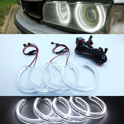 #ad 131MM Crystal LED Angel Eyes Halo Rings DRL For BMW E36 E38 E39 E46 Projector M3 $51.57