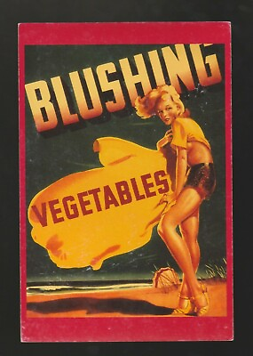 #ad Chrome Postcard Blushing Vegetables Woman California Out of the west $4.35
