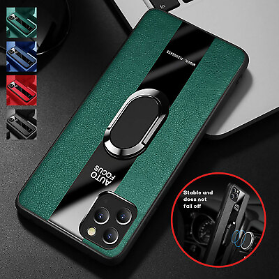 #ad Pop Hard Ring Leather Stand Case For Samsung S22 Ultra S21 Plus S10e Note 20 $8.99