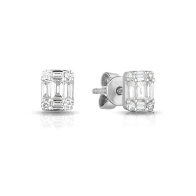 #ad Sterling Silver Cubic Zirconia CZ Graduated Cut 925 Women#x27;s Studs Earrings $11.99