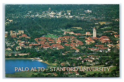 #ad Postcard Aerial of Palo Alto Stanford University CA S24 $8.97
