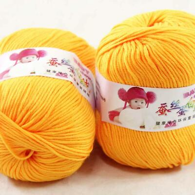 #ad AIPYARN 2Balls x50g Soft Cashmere Silk Velvet Baby Hand Knitting Crochet Yarn 33 C $23.28