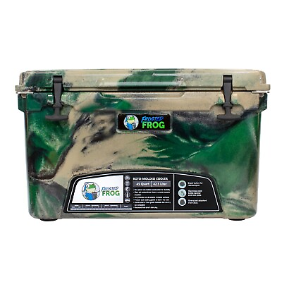 #ad Frosted Frog Olive Green Camo 45 Quart Cooler Heavy Duty Ice Chest $249.99