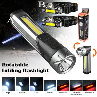 #ad 990000LM Bright LED Flashlight Tactical USB Rechargeable Torch Headlight Camping $11.99