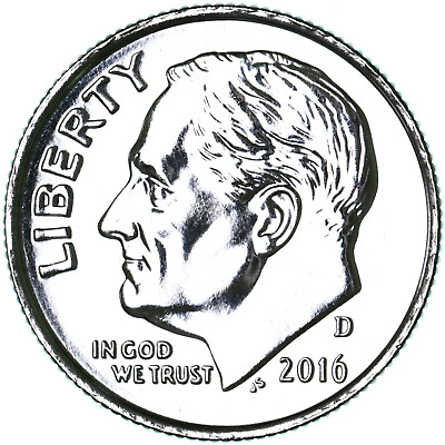 #ad 2016 D Roosevelt Dime Gem BU US Coin $2.28