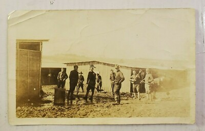 #ad ANTIQUE Bamp;W Photo Men Working Late 1800#x27;s Early 1900#x27;s From Fred To Mother $28.43