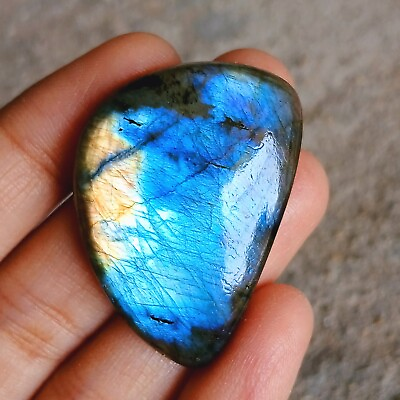 #ad Natural Multi Fire Labradorite 66 cts Fancy Cabochon Loose Fire Gemstone $5.99