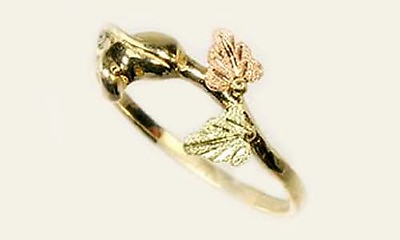 #ad Handcrafted S. Dakota Black Hills 12kt Red Green Gold Rose Ring Pharaoh Sunshine $349.99