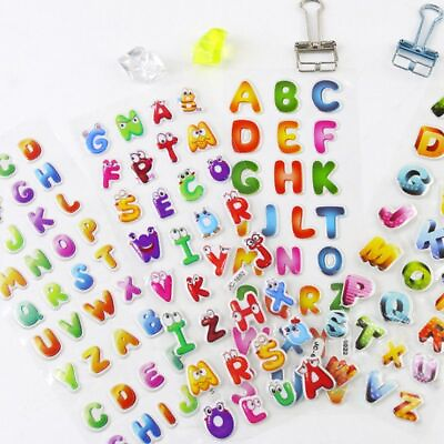 #ad Alphabet Letter Number Children Sticker School Notebook Decoration Supply 5Sheet $10.90