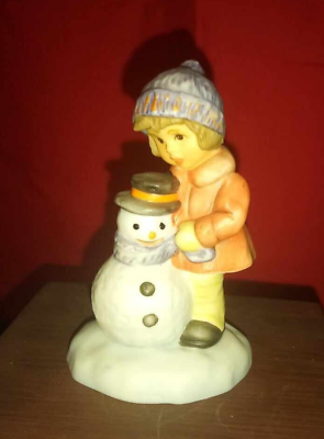 #ad 2001 A Gift For Snowman GOEBEL BH 92 P Berta Hummel Ceramic Figurine $15.00