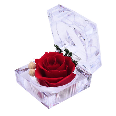 #ad Preserved Rose Gift for Mom Real Rose Flowers in Acrylic Box Mother#x27;s Day Gifts $10.89