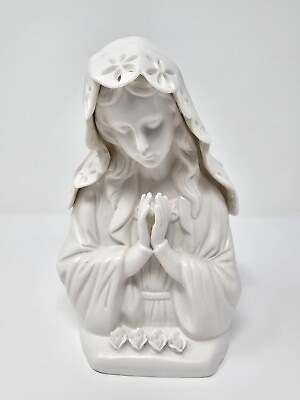 #ad Praying Virgin Mary Madonna Planter Vase From Japan $14.99