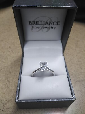 #ad Brilliance 925 Zirconia Ring 2.9 Grams TW Size 7.25 $19.76