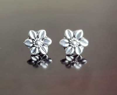 #ad Erick#x27;s Sterling Silver Flower Earrings Taxco.925 $18.00