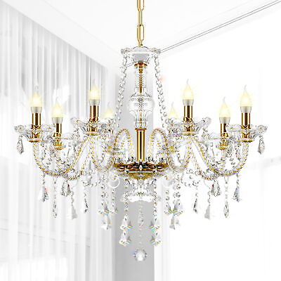 #ad Ceiling Light Modern Crystal Luxury Chandelier Pendant Lamp Fixture Gold 8 Light $82.98