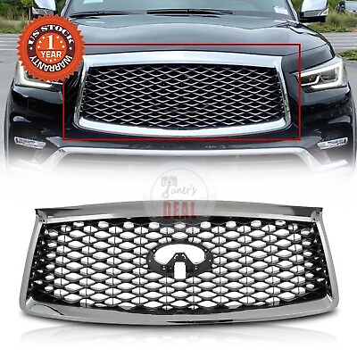 #ad Chrome For 2018 2019 2020 2021 INFINITI QX80 GRILLE W CAMERA GRILL 623106GW0A $256.00