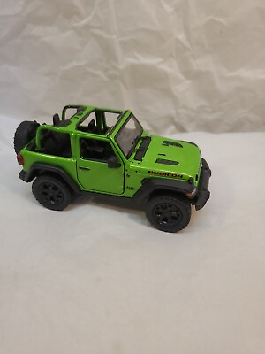 #ad 5quot; Kinsmart Jeep Wrangler Rubicon No Hard Top Diecast Model Toy Car 1:34 Green $8.99