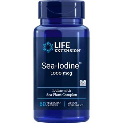 #ad Life Extension Sea Iodine 1000 mcg 60 Veg Caps $7.58