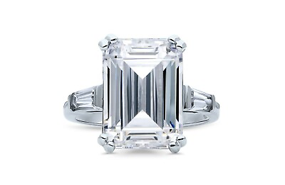 #ad Sterling Silver 925 Plated Women#x27;s CZ Princess Cut Eternity Wedding Band Ring $9.99