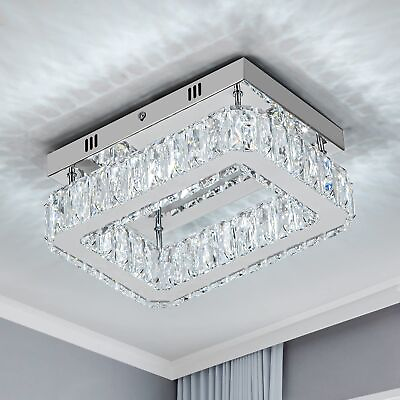 #ad Crystal Ceiling Light Fixture Flush Mount Chandelier LED Bedroom Chandelier C $49.83