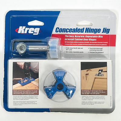 #ad Kreg CONCEALED HINGE JIG KHI HINGE Nylon Blue 1 pc. PACKAGE DAMAGE $27.95