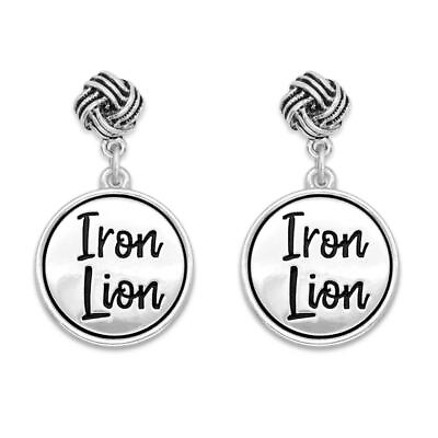 #ad Penn State Nittany Lions Iron Lion Silver Twist and Shout Earrings Jewelry Gift $22.49