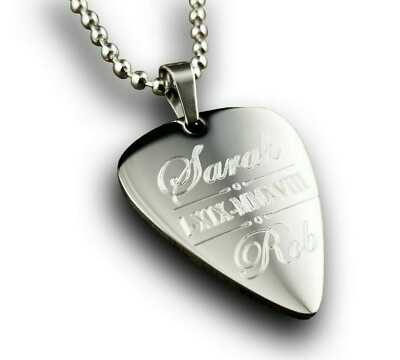 #ad Engraved Guitar Pick Monogrammed high Polished Stainless Steel Guitar Pick $24.99
