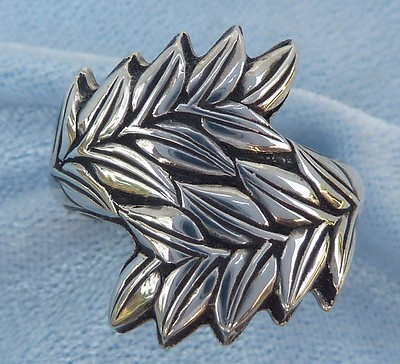 #ad Beautiful Sterling Victorian Repousee Ring Size 7 8.25 amp; 10 Konder #513 $36.95