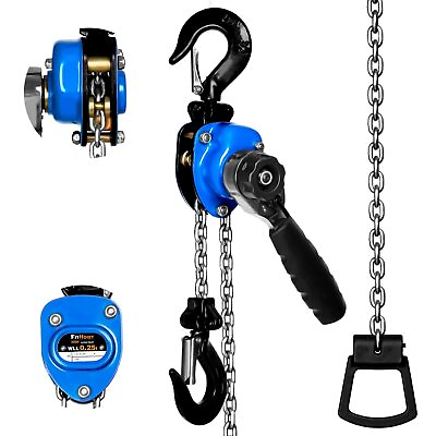#ad Chrome Plated Mini Chain Hoist 1 4 ton 550Lbs Manual Lever Chain Hoist $65.02