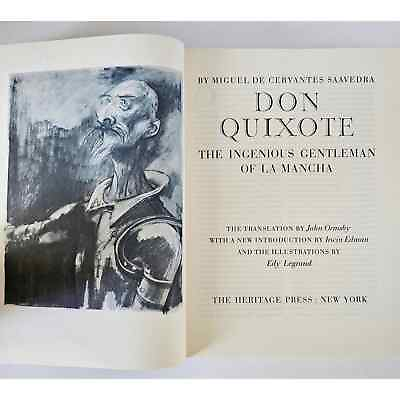 #ad Don Quixote Hardcover Illustrated Copyright 1950 $15.00