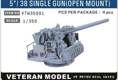 #ad VETERAN 1 350 VTW 35001 WWII US 5quot; 38 SINGLE GUN OPEN MOUNT $23.99