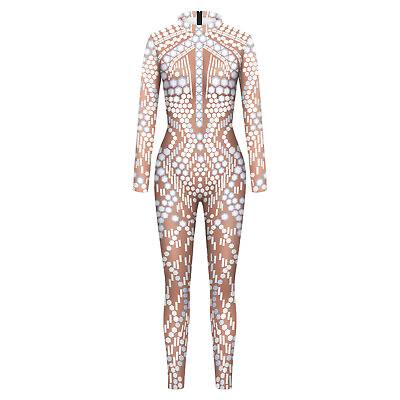 #ad Women Lace Sequins Sexy Cosplay Jumpsuit Costume Bodysuit Carnival Party Zentai $19.99
