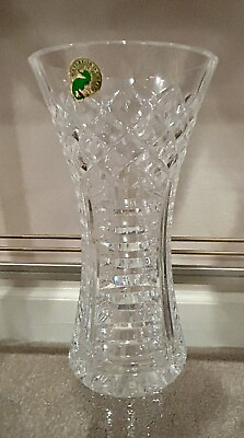 #ad Waterford Crystal Vintage Vase 8quot; Criss Cross Diamond $299.00