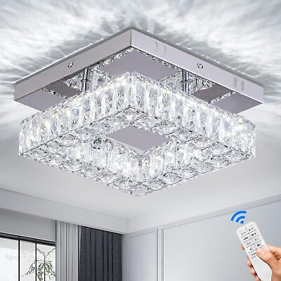 #ad 2Pcs Dimmable Crystal Chandelier LED Ceiling Light Small Chandelier for Hallway $99.98