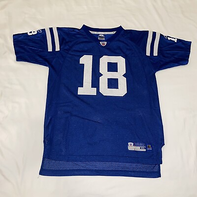 #ad Peyton Manning NFL Jersey Indianapolis Colts Reebok Football Youth XL 18 20 $24.97