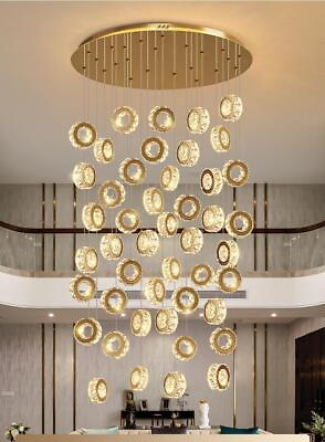 #ad #ad Crystal Modern Light Chandelier Home Hotel Restaurant Stair Living room lamp Yc. $753.66